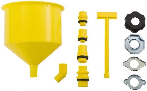 Proto - 1 Qt Capacity Plastic Funnel - Straight Spout, Yellow - USA Tool & Supply