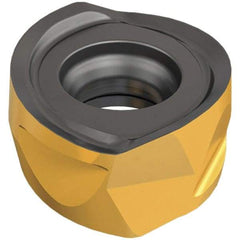 Iscar - H400 RNHU1606 ML Grade IC830 Carbide Milling Insert - TiAlN/TiN Finish, 0.307" Thick, 0.5787" Inscribed Circle, 8mm Corner Radius - USA Tool & Supply
