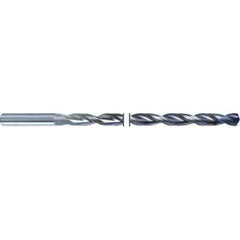 Guhring - 31/64" 135° Spiral Flute Solid Carbide Screw Machine Drill Bit - TiAlN Finish, Right Hand Cut, 318mm Flute Length, 367mm OAL, Straight Shank, Through Coolant - USA Tool & Supply