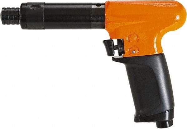 Cleco - 1/4" Bit Holder, 660 RPM, Pistol Grip Handle Air Screwdriver - 15 to 60 In/Lb Torque, 1/8" Inlet, 11 CFM - USA Tool & Supply