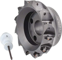 Kennametal - 6" Cut Diam, 0.138" Max Depth, 1-1/2" Arbor Hole, 12 Inserts, XE 16 Insert Style, Indexable Copy Face Mill - C7792VXE16-6.0Z12 Cutter Style, 2.48" High, Series 7792 - USA Tool & Supply