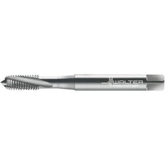 Walter-Prototyp - #4-48 DIN 2184-1 3 Flute 3B Semi-Bottoming Spiral Flute Tap - High Speed Steel, Uncoated, 57.16mm OAL, Right Hand Flute, Right Hand Thread, 2.290, Series 23400 - USA Tool & Supply