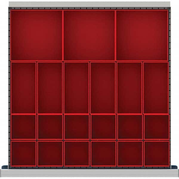 LISTA - 21-Compartment Drawer Divider Layout for 2.17" High Drawers - USA Tool & Supply