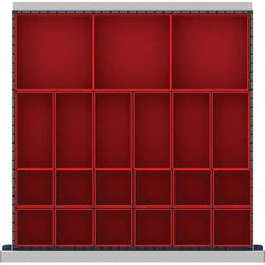 LISTA - 21-Compartment Drawer Divider Layout for 2.17" High Drawers - USA Tool & Supply