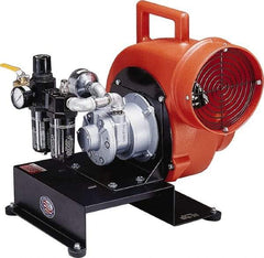 Allegro - 8" Inlet, Pneumatic Centrifugal Blower - 1,800 & 1,350 CFM (One 90° Bend), 1,700 CFM (Free Air) & 900 CFM (Two 90° Bends) - USA Tool & Supply