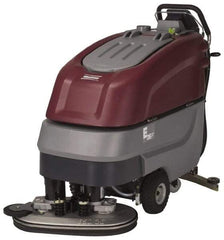 Minuteman - 26" Cleaning Width, Electric Floor Scrubber - 0.60 (Vacuum) & 0.75 (Brush) hp, 180 RPM, 65" Water Lift, 19 Gal Tank Capacity, Series E26 - USA Tool & Supply