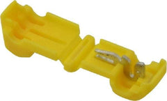 3M - 12 AWG, Nylon, Fully Insulated, Female Wire Disconnect - 1/4 Inch Wide Tab, Yellow, CSA Certified, CSA LR32411, UL File E70512, UL Listed - USA Tool & Supply