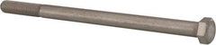 Value Collection - 1/2-13 UNC, 8" Length Under Head Hex Head Cap Screw - Partially Threaded, Grade 316 Stainless Steel, Uncoated, 3/4" Hex - USA Tool & Supply