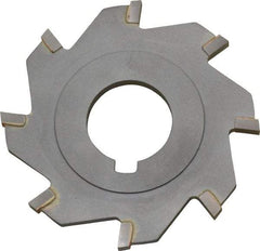 Made in USA - 3" Diam x 3/16" Blade Thickness x 1" Arbor Hole Diam, 8 Tooth Slitting and Slotting Saw - Arbor Connection, Right Hand, Uncoated, Carbide-Tipped, Contains Keyway - USA Tool & Supply