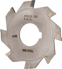 Made in USA - 3" Diam x 3/32" Blade Thickness x 1" Arbor Hole Diam, 8 Tooth Slitting and Slotting Saw - Arbor Connection, Right Hand, Uncoated, Carbide-Tipped, Contains Keyway - USA Tool & Supply