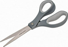 Fiskars - 3-7/64" LOC, 8-1/2" OAL Stainless Steel Scissors - Right Hand, Plastic Straight Handle, For Crafts - USA Tool & Supply