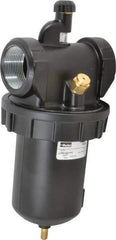 Parker - 1-1/2 NPT Port, 250 Max psi, Heavy-Duty Lubricator - Zinc Bowl with Sight Glass, Cast Aluminum Body, 400 CFM, 150°F Max, 4.97" Wide x 11.03" High - USA Tool & Supply