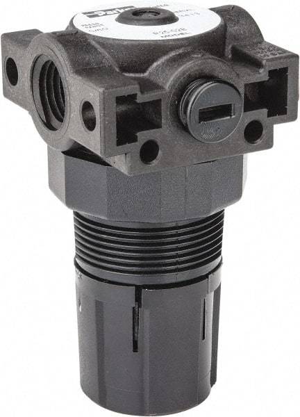 Parker - 1/4 NPT Port, Plastic Miniature Regulator - 0 to 60 psi Range, 150 Max psi Supply Pressure, 1/8" Gauge Port Thread, 1.6" Wide x 3.1" High - USA Tool & Supply