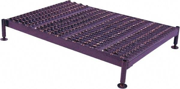 Ballymore - 9" 1 Step Work Platform - Work Platform, 500 Lb Capacity, 8" Platform Height, 24" Base Width x 24" Base Depth, Heavy-Duty Serrated Grating - USA Tool & Supply