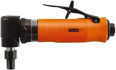 Dotco - 1/4" Collet, Angle Handle, Air Angle Die Grinder - 20,000 RPM, Front Exhaust, 23 CFM, 0.4 hp, 90 psi, 1/4" Inlet - USA Tool & Supply