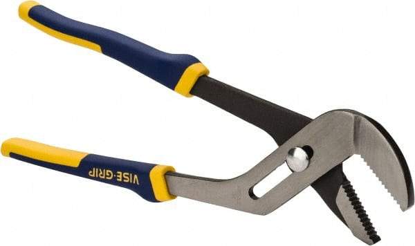 Irwin - 12" OAL, 2-1/4" Jaw Length, Groove Joint Pliers - Serrated Jaw, Straight Head, ProTouch Handles - USA Tool & Supply