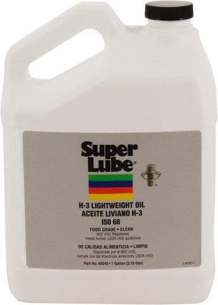 Synco Chemical - 1 Gal Bottle Synthetic Multi-Purpose Oil - -12 to 121°F, SAE 80W, ISO 68, 72-79.5 cSt at 40°C, Food Grade - USA Tool & Supply