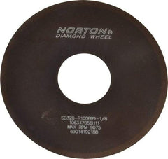 Norton - 4" Diam x 1-1/4" Hole x 0.02" Thick, 320 Grit Surface Grinding Wheel - Diamond, Type 1A1, Extra Fine Grade, Resinoid Bond - USA Tool & Supply