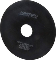 Norton - 6" Diam x 1-1/4" Hole x 1/32" Thick, 220 Grit Surface Grinding Wheel - Diamond, Type 1A1, Very Fine Grade, Resinoid Bond - USA Tool & Supply