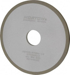 Norton - 6" Diam x 1-1/4" Hole x 1/4" Thick, 100 Grit Surface Grinding Wheel - Diamond, Type 1A1, Fine Grade, Resinoid Bond - USA Tool & Supply