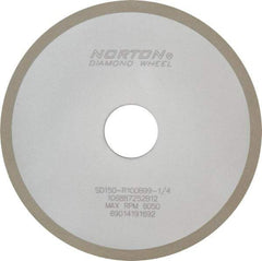 Norton - 6" Diam x 1-1/4" Hole x 1/4" Thick, 150 Grit Surface Grinding Wheel - Diamond, Type 1A1, Very Fine Grade, Resinoid Bond - USA Tool & Supply