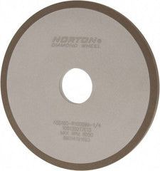 Norton - 6" Diam x 1-1/4" Hole x 1/4" Thick, 180 Grit Surface Grinding Wheel - Diamond, Type 1A1, Very Fine Grade, Resinoid Bond - USA Tool & Supply