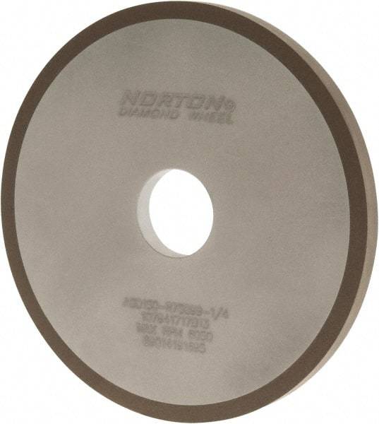 Norton - 6" Diam x 1-1/4" Hole x 3/8" Thick, 150 Grit Surface Grinding Wheel - Diamond, Type 1A1, Very Fine Grade, Resinoid Bond - USA Tool & Supply