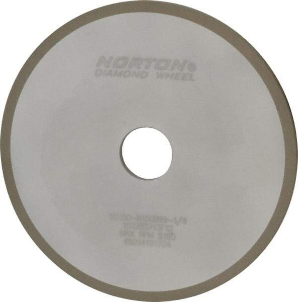 Norton - 7" Diam x 1-1/4" Hole x 1/4" Thick, 180 Grit Surface Grinding Wheel - Diamond, Type 1A1, Very Fine Grade, Resinoid Bond - USA Tool & Supply