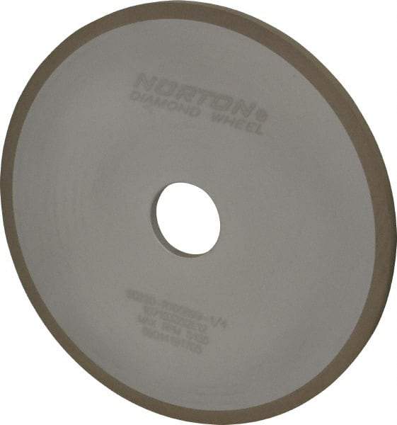Norton - 7" Diam x 1-1/4" Hole x 1/4" Thick, 220 Grit Surface Grinding Wheel - Diamond, Type 1A1, Very Fine Grade, Resinoid Bond - USA Tool & Supply