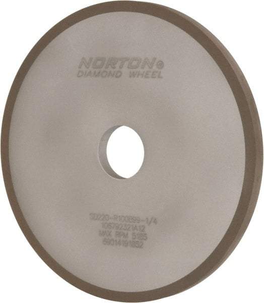 Norton - 7" Diam x 1-1/4" Hole x 3/8" Thick, 220 Grit Surface Grinding Wheel - Diamond, Type 1A1, Very Fine Grade, Resinoid Bond - USA Tool & Supply