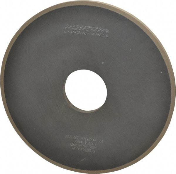 Norton - 12" Diam x 3" Hole x 1/2" Thick, 150 Grit Surface Grinding Wheel - Diamond, Type 1A1, Very Fine Grade, Resinoid Bond - USA Tool & Supply
