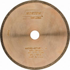 Norton - 4" Diam x 1/2" Hole, 180 Grit Surface Grinding Wheel - Diamond, Type 1A1R, Medium Grade - USA Tool & Supply