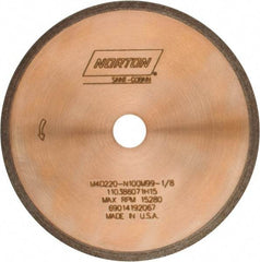 Norton - 4" Diam x 1/2" Hole, 220 Grit Surface Grinding Wheel - Diamond, Type 1A1R, Fine Grade - USA Tool & Supply
