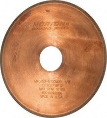Norton - 6" Diam x 1-1/4" Hole, 150 Grit Surface Grinding Wheel - Diamond, Type 1A1R, Medium Grade - USA Tool & Supply