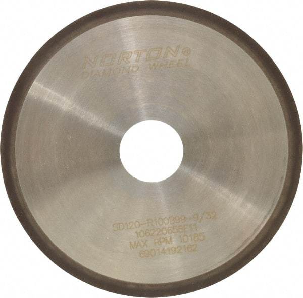 Norton - 6" Diam x 1-1/4" Hole, 120 Grit Surface Grinding Wheel - Diamond, Type 1A1R, Coarse Grade - USA Tool & Supply