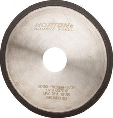 Norton - 6" Diam x 1-1/4" Hole, 150 Grit Surface Grinding Wheel - Diamond, Type 1A1R, Medium Grade - USA Tool & Supply