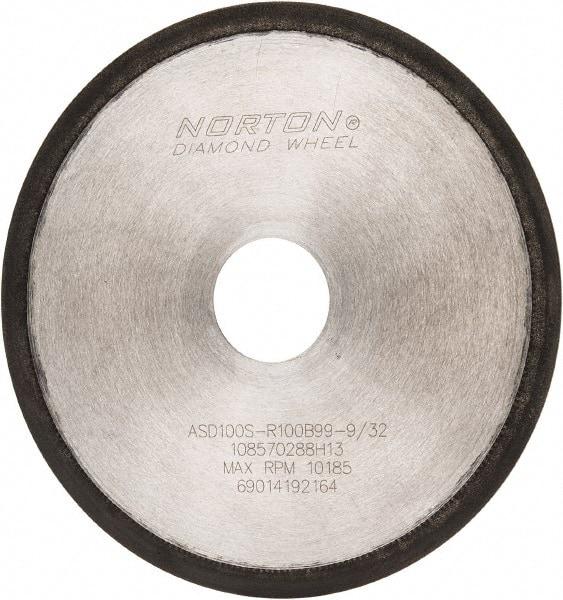 Norton - 6" Diam x 1-1/4" Hole, 100 Grit Surface Grinding Wheel - Type 1A1R, Coarse Grade - USA Tool & Supply