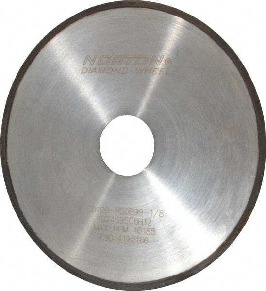 Norton - 6" Diam x 1-1/4" Hole, 100 Grit Surface Grinding Wheel - Diamond, Type 1A1R, Coarse Grade - USA Tool & Supply