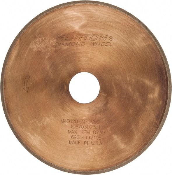 Norton - 7" Diam x 1-1/4" Hole, 120 Grit Surface Grinding Wheel - Diamond, Type 1A1R, Coarse Grade - USA Tool & Supply