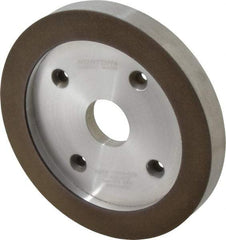 Norton - 6" Diam, 1-1/4" Hole Size, 3/4" Overall Thickness, 120 Grit, Type 6 Tool & Cutter Grinding Wheel - Fine Grade, Diamond, R Hardness, Resinoid Bond - USA Tool & Supply