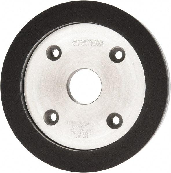 Norton - 6" Diam, 1-1/4" Hole Size, 3/4" Overall Thickness, 150 Grit, Type 6 Tool & Cutter Grinding Wheel - Very Fine Grade, Diamond, P Hardness, Vitrified Bond - USA Tool & Supply