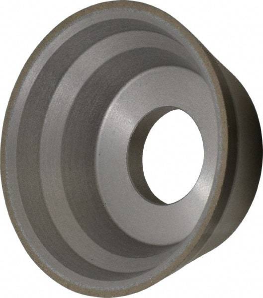 Norton - 3-3/4" Diam, 1-1/4" Hole Size, 1-1/2" Overall Thickness, 100 Grit, Type 11 Tool & Cutter Grinding Wheel - Fine Grade, Diamond, Resinoid Bond - USA Tool & Supply