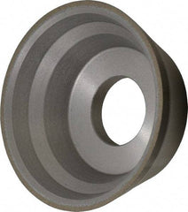 Norton - 3-3/4" Diam, 1-1/4" Hole Size, 1-1/2" Overall Thickness, 100 Grit, Type 11 Tool & Cutter Grinding Wheel - Fine Grade, Diamond, Resinoid Bond - USA Tool & Supply