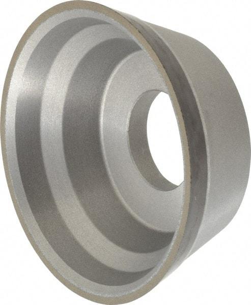 Norton - 3-3/4" Diam, 1-1/4" Hole Size, 1-1/2" Overall Thickness, 220 Grit, Type 11 Tool & Cutter Grinding Wheel - Very Fine Grade, Diamond, Resinoid Bond - USA Tool & Supply