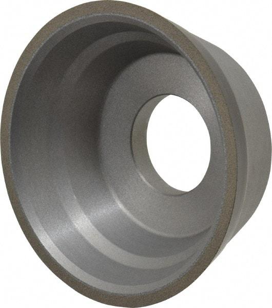 Norton - 3-3/4" Diam, 1-1/4" Hole Size, 1-1/2" Overall Thickness, 100 Grit, Type 11 Tool & Cutter Grinding Wheel - Fine Grade, Diamond, Resinoid Bond - USA Tool & Supply