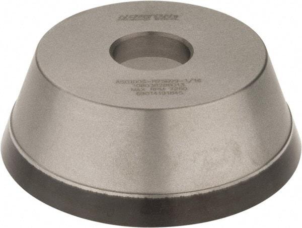 Norton - 5" Diam, 1-1/4" Hole Size, 1-3/4" Overall Thickness, 100 Grit, Type 11 Tool & Cutter Grinding Wheel - Fine Grade, Diamond, Resinoid Bond - USA Tool & Supply