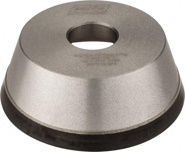 Norton - 5" Diam, 1-1/4" Hole Size, 1-3/4" Overall Thickness, 120 Grit, Type 11 Tool & Cutter Grinding Wheel - Fine Grade, Diamond, Resinoid Bond - USA Tool & Supply