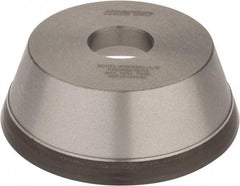 Norton - 5" Diam, 1-1/4" Hole Size, 1-3/4" Overall Thickness, 150 Grit, Type 11 Tool & Cutter Grinding Wheel - Very Fine Grade, Diamond, Resinoid Bond - USA Tool & Supply