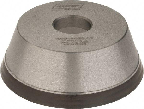 Norton - 5" Diam, 1-1/4" Hole Size, 1-3/4" Overall Thickness, 120 Grit, Type 11 Tool & Cutter Grinding Wheel - Fine Grade, Diamond, Resinoid Bond - USA Tool & Supply