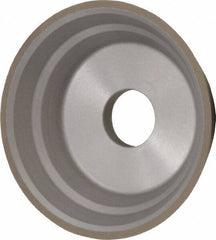 Norton - 5" Diam, 1-1/4" Hole Size, 1-3/4" Overall Thickness, 150 Grit, Type 11 Tool & Cutter Grinding Wheel - Very Fine Grade, Diamond, Resinoid Bond - USA Tool & Supply